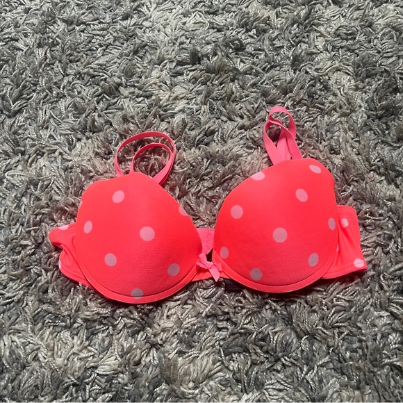 Polka Dot Coral Bra - Picture 2 of 6